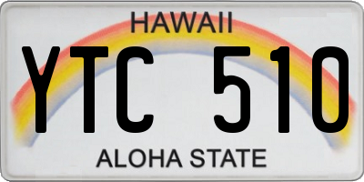 HI license plate YTC510