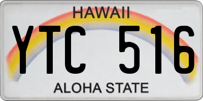 HI license plate YTC516