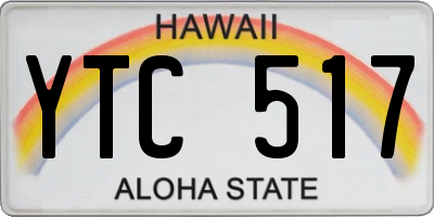 HI license plate YTC517