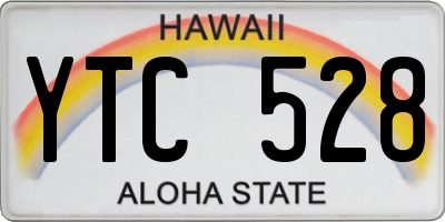 HI license plate YTC528