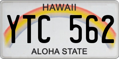 HI license plate YTC562