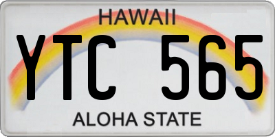 HI license plate YTC565