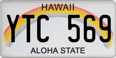 HI license plate YTC569