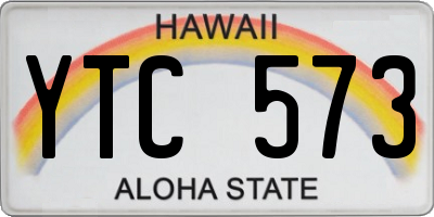 HI license plate YTC573
