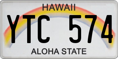 HI license plate YTC574