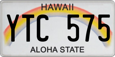 HI license plate YTC575