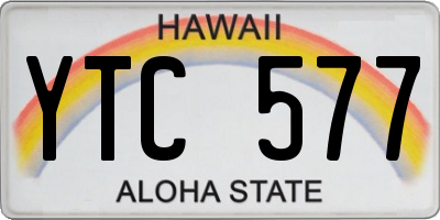 HI license plate YTC577