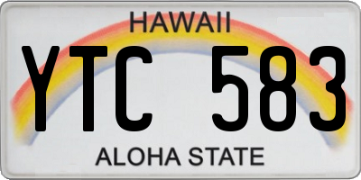 HI license plate YTC583