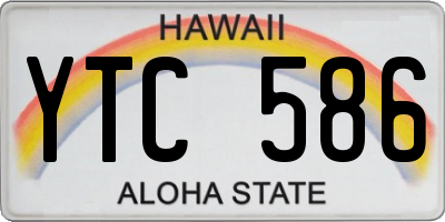 HI license plate YTC586