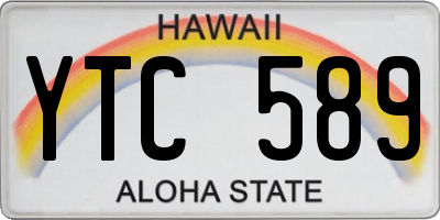 HI license plate YTC589