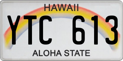 HI license plate YTC613