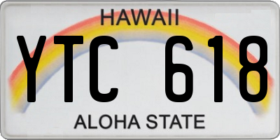 HI license plate YTC618