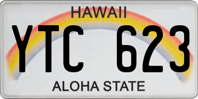 HI license plate YTC623