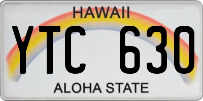 HI license plate YTC630
