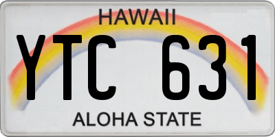 HI license plate YTC631