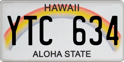 HI license plate YTC634