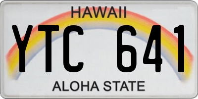 HI license plate YTC641