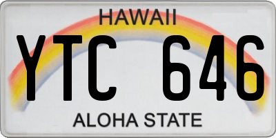 HI license plate YTC646