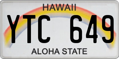 HI license plate YTC649