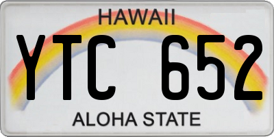 HI license plate YTC652