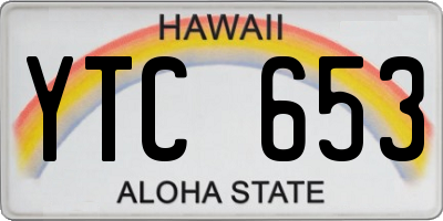 HI license plate YTC653