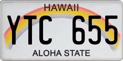 HI license plate YTC655