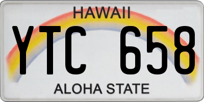 HI license plate YTC658