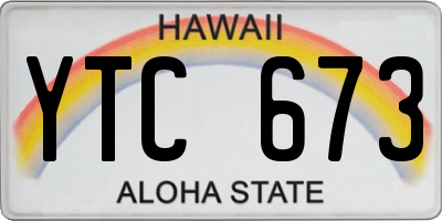 HI license plate YTC673