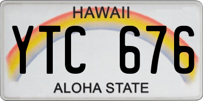 HI license plate YTC676
