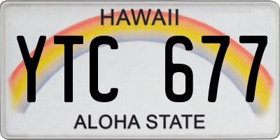 HI license plate YTC677