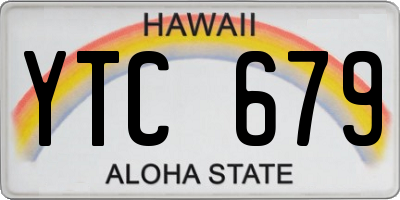 HI license plate YTC679