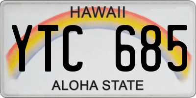 HI license plate YTC685
