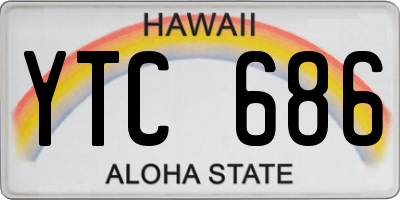 HI license plate YTC686