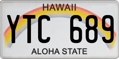 HI license plate YTC689