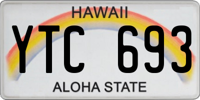 HI license plate YTC693