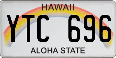 HI license plate YTC696