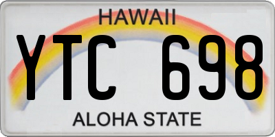 HI license plate YTC698