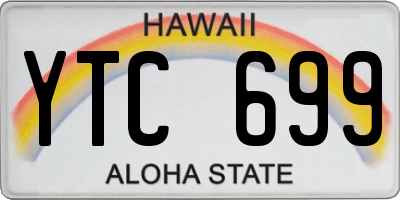 HI license plate YTC699