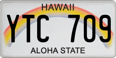 HI license plate YTC709