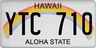 HI license plate YTC710