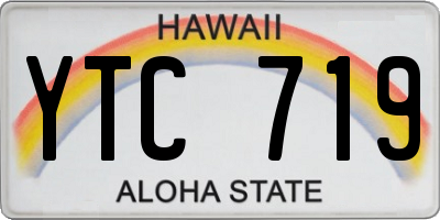HI license plate YTC719