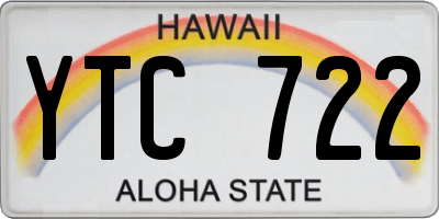 HI license plate YTC722