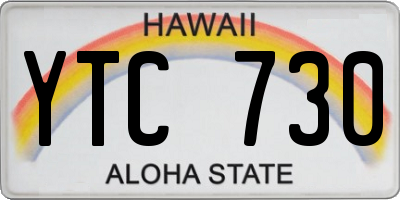 HI license plate YTC730