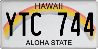 HI license plate YTC744