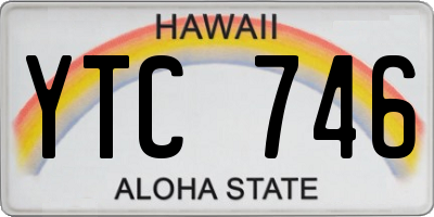 HI license plate YTC746