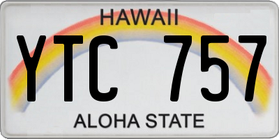 HI license plate YTC757