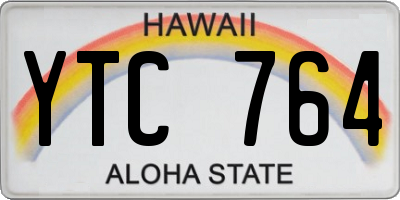 HI license plate YTC764