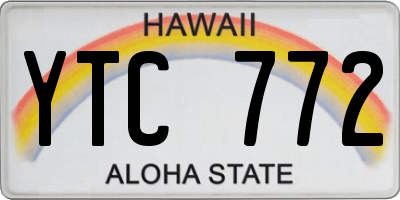 HI license plate YTC772