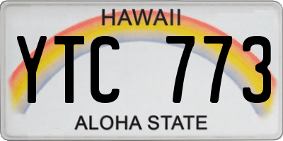 HI license plate YTC773