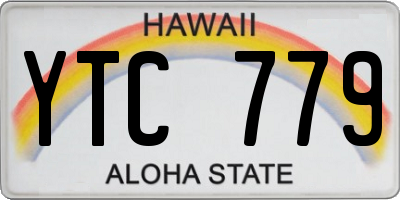 HI license plate YTC779